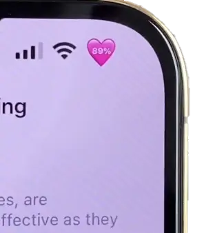 heart battery status on your iPhone